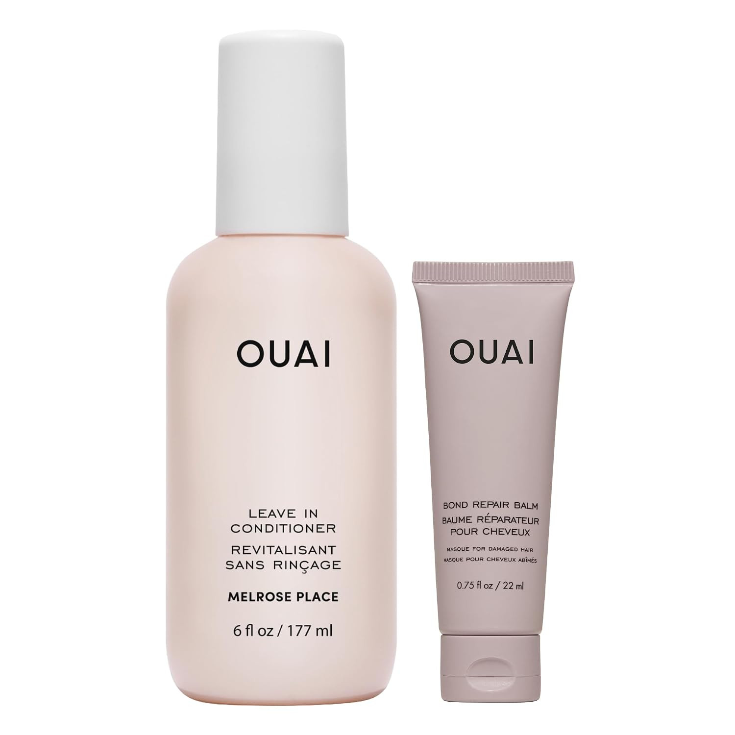 OUAI Melrose Place Leave In Conditioner Full Size & Bond Repair Balm Deluxe | Amazon (US)