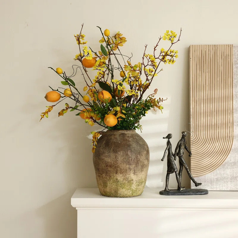 August Grove® Rustic Ginger Root Brown Terracotta 11-Inch Tall Indoor and Outdoor Jug Vase | Way... | Wayfair North America