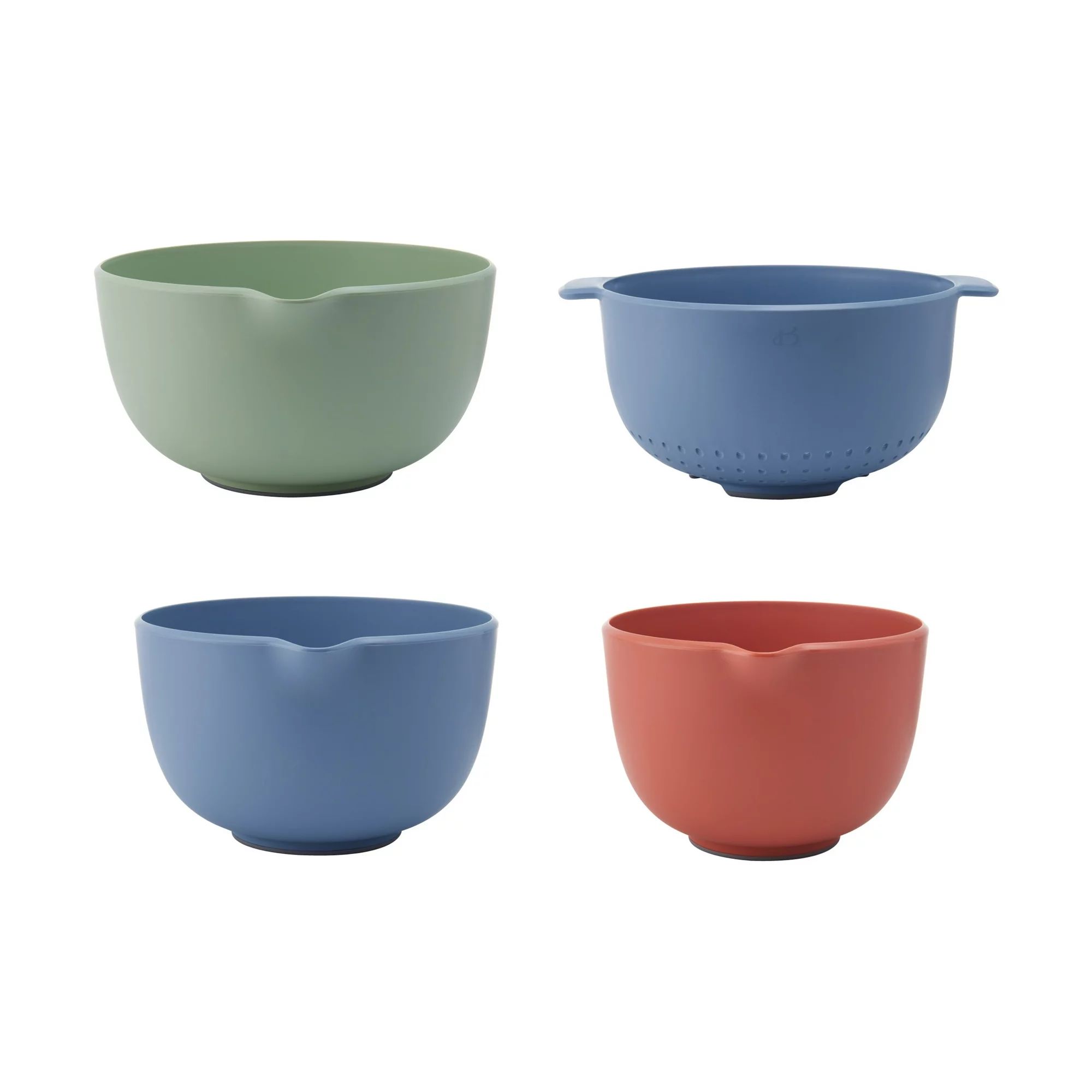 Beautiful Mixing Bowls and Colander Set Sage, Cinnamon and Blue Icing by Drew Barrymore | Walmart (US)