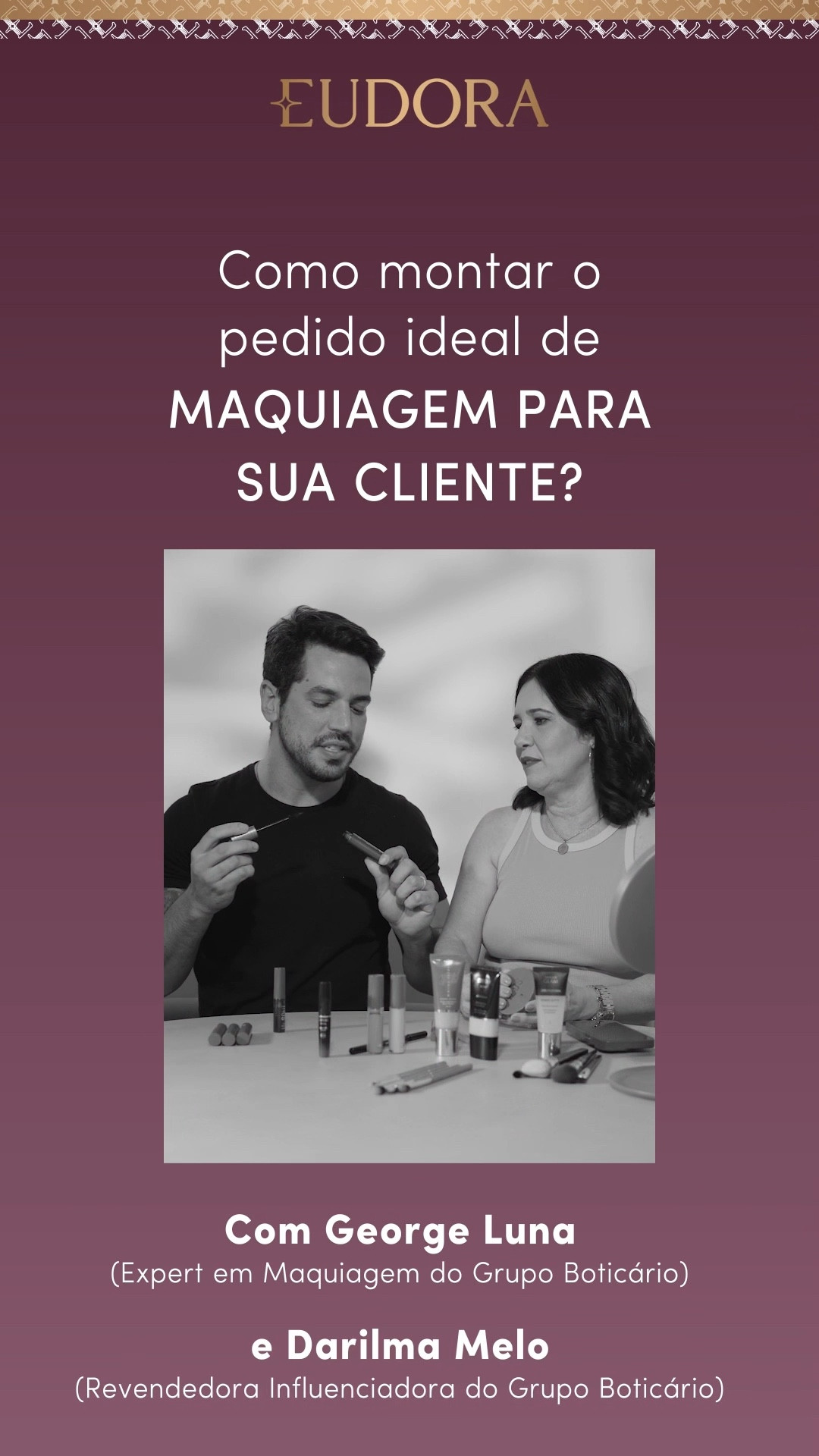 Urhuuuuu finalmente saiu este conteúdo
incrível que tive a honra de participar com o maravilhoso @georgerlunagiorgetti na
@|tk.brasil.Obrigada @influsdabelezagb e @grupoboticario por mais este momento e aprendizado .Um vídeo com muitas dicas para você que quer atender seus clientes com carinho e atenção.
Me diz aí nos comentários o que achou:
#squadeuamomake#squadeuamomake#influsdabeleza
gb #influsdabeleza #sejoganodigital
#mulhermadura#|tkbrasil
#itabira#darilmamelo#shooting

#LTKbrasil