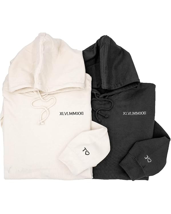 GODMERCH Roman Numeral Hoodies, Matching Hoodies, Custom Hoodie | Amazon (US)