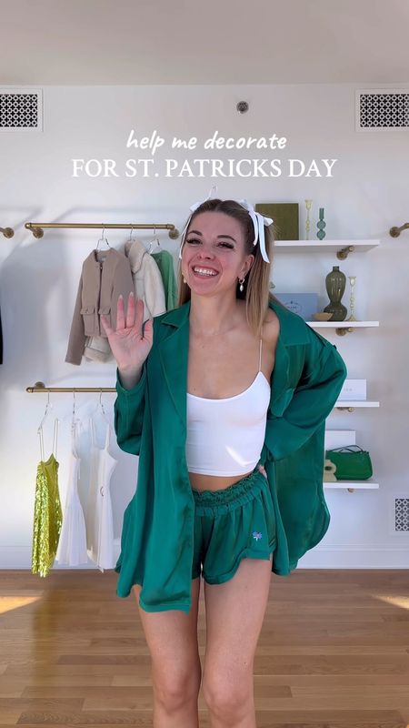 Green St. Patrick’s Day, Free People, pajamas and St. Patrick’s Day green home decor
in my usual small


#LTKSpringSale #LTKSeasonal #LTKhome