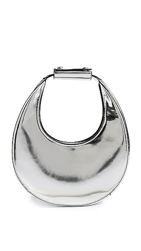 STAUD Women's Mini Moon Bag, Chrome, Silver, Metallic, One Size | Amazon (US)