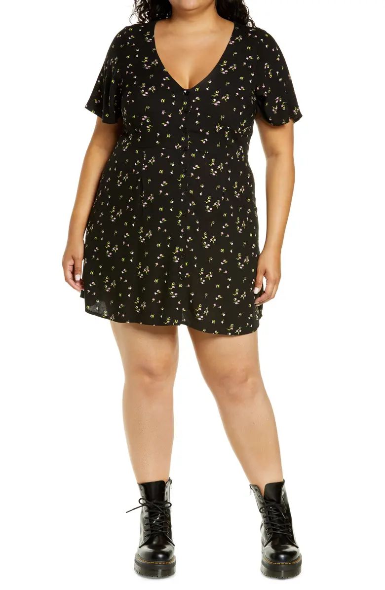 Easy Floral Print Skater Minidress | Nordstrom