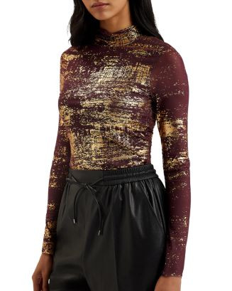 Ted Baker Sofiy Foil Print Mesh top  | Bloomingdale's Women | Bloomingdale's (US)