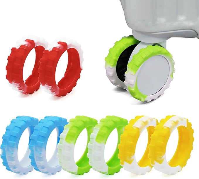 Luggage Wheels Covers,Silicone Luggage Wheel Protector Covers for 2-2.6 inchs 8 Spinner Wheel Sui... | Amazon (US)