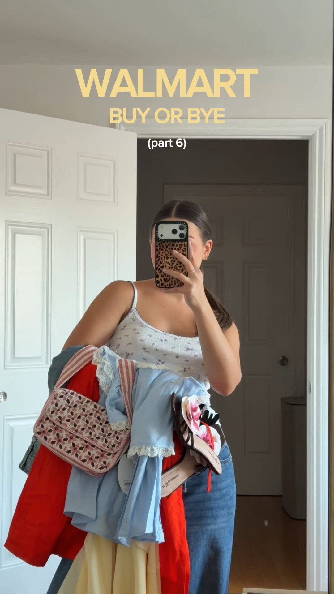 Walmart BUY OR BYE 🦪🦞✨ summer edition 

Sizing:
- xsmall: blue top, sequin skirt, yellow dress, red set
- small: sequin top, drawstring jeans, PJ set, white dress, shell tank top
- size 4: capri jeans (didn’t fit! I’d recommend sizing up two)