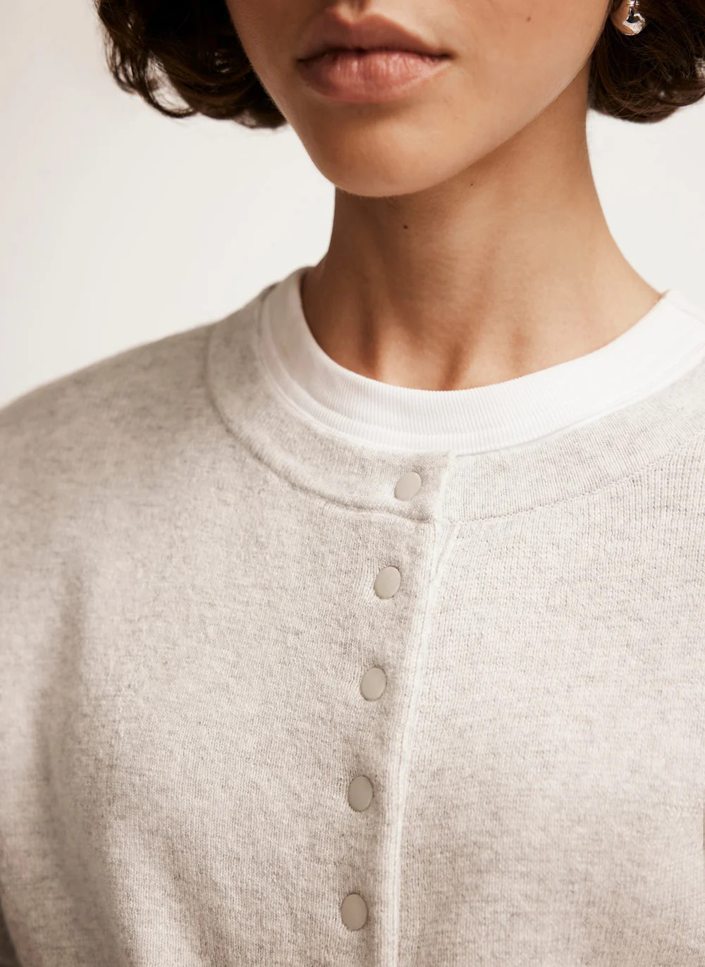 Grey Cotton Blend Cardigan | Mint Velvet