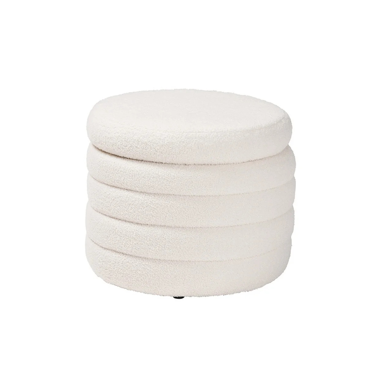 Saltoro Sherpi Baxton Studio Tabitha Modern and Contemporary Ivory Boucle Upholstered Storage Ott... | Walmart (US)