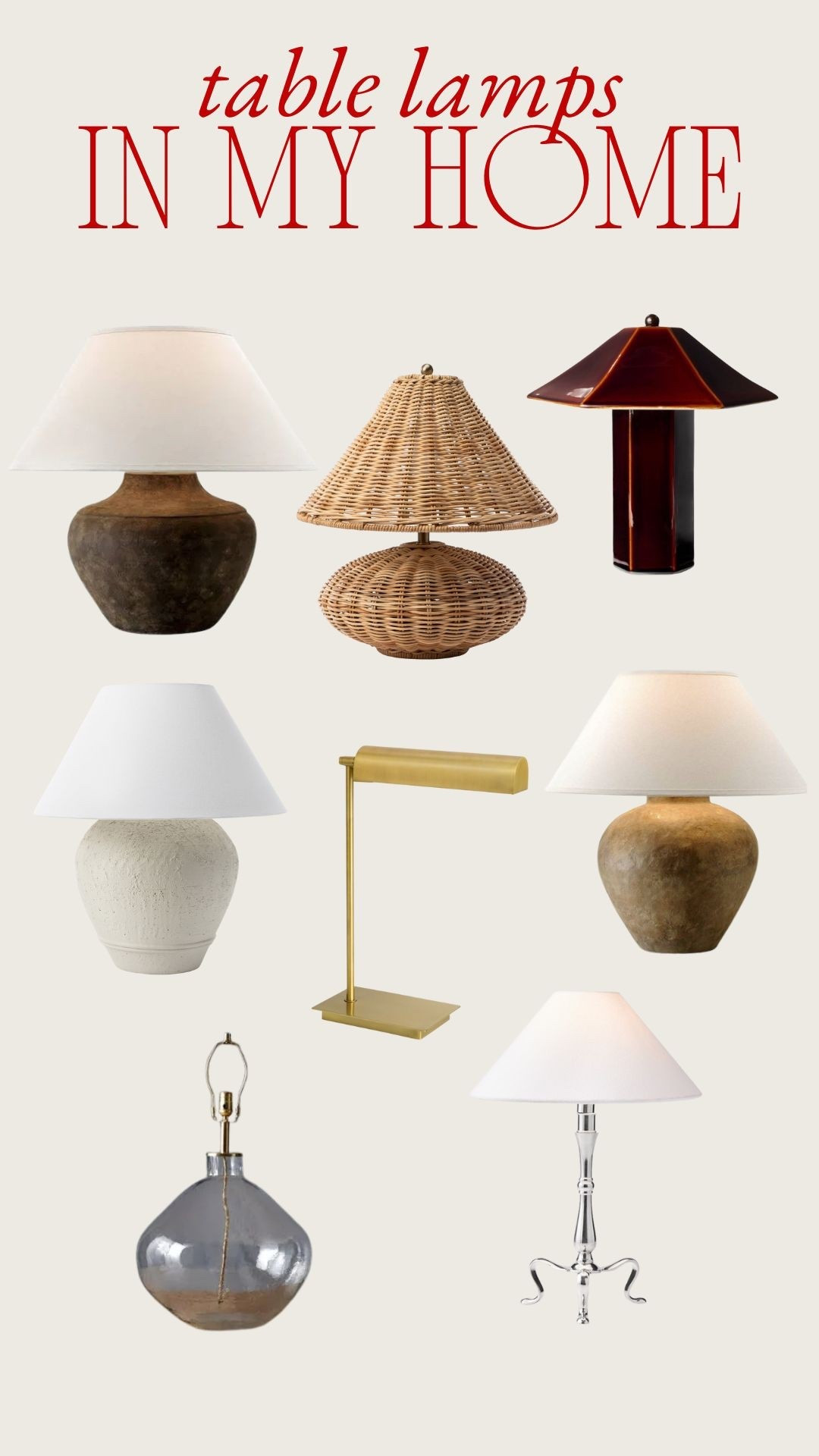 Collected, vintage modern table lamps 

#LTKSeasonal #LTKCyberWeek #LTKHome