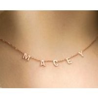 Name Necklace, Nameplate Necklace, Initial Necklace, Letter Necklace, Monogram Necklace, Dainty Necklace, Mothers Day Gift, Mothers Gift | Etsy (US)