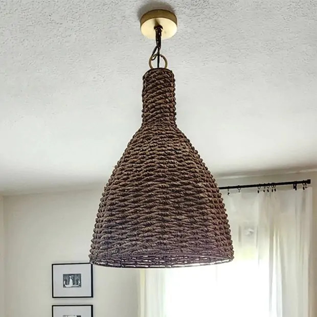 Rattan Pendant Light | Antique Farm House