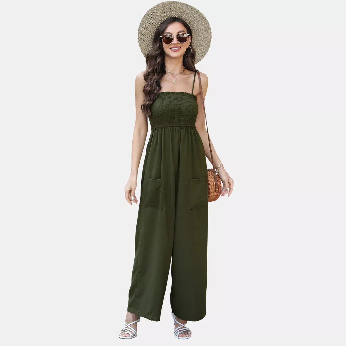Women's Sleeveless Smocked Jumpsuit - Cupshe | Target