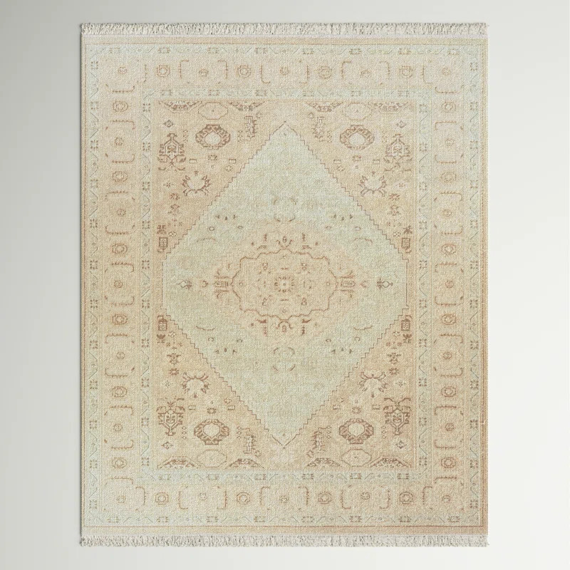 Wellington Oriental Sage/Beige Area Rug | Wayfair North America