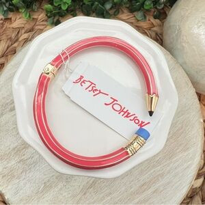 Betsey Johnson Hot Pink Pencil Cuff Bracelet | New with Tags | Hinged Cuff | Poshmark