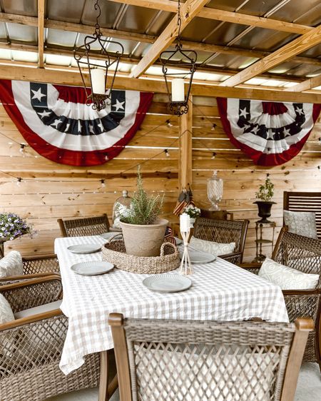 Bunting flags are an easy way to decorate any space for Memorial Day & 4th of July too! 🇺🇸

#LTKFind #LTKhome #LTKSeasonal