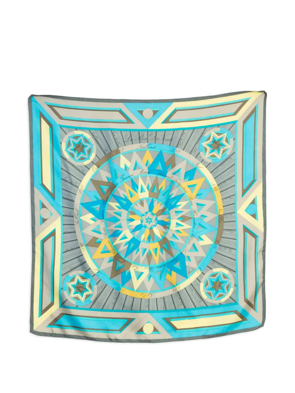 Hermès Pre-Owned 2012 La rose des vents silk scarf - Blue | Farfetch Global