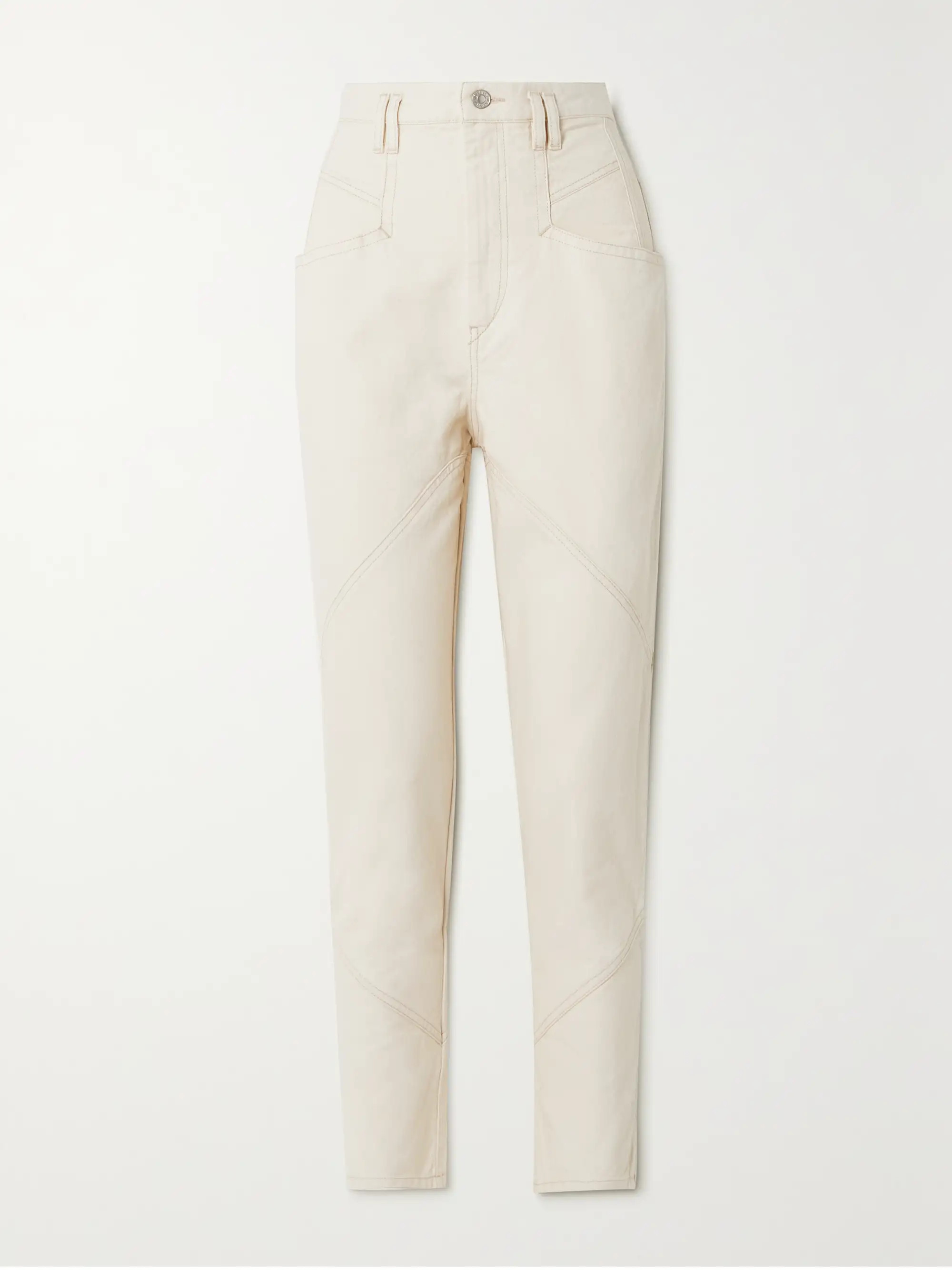 Nadeloisa paneled high-rise straight-leg jeans | NET-A-PORTER (US)