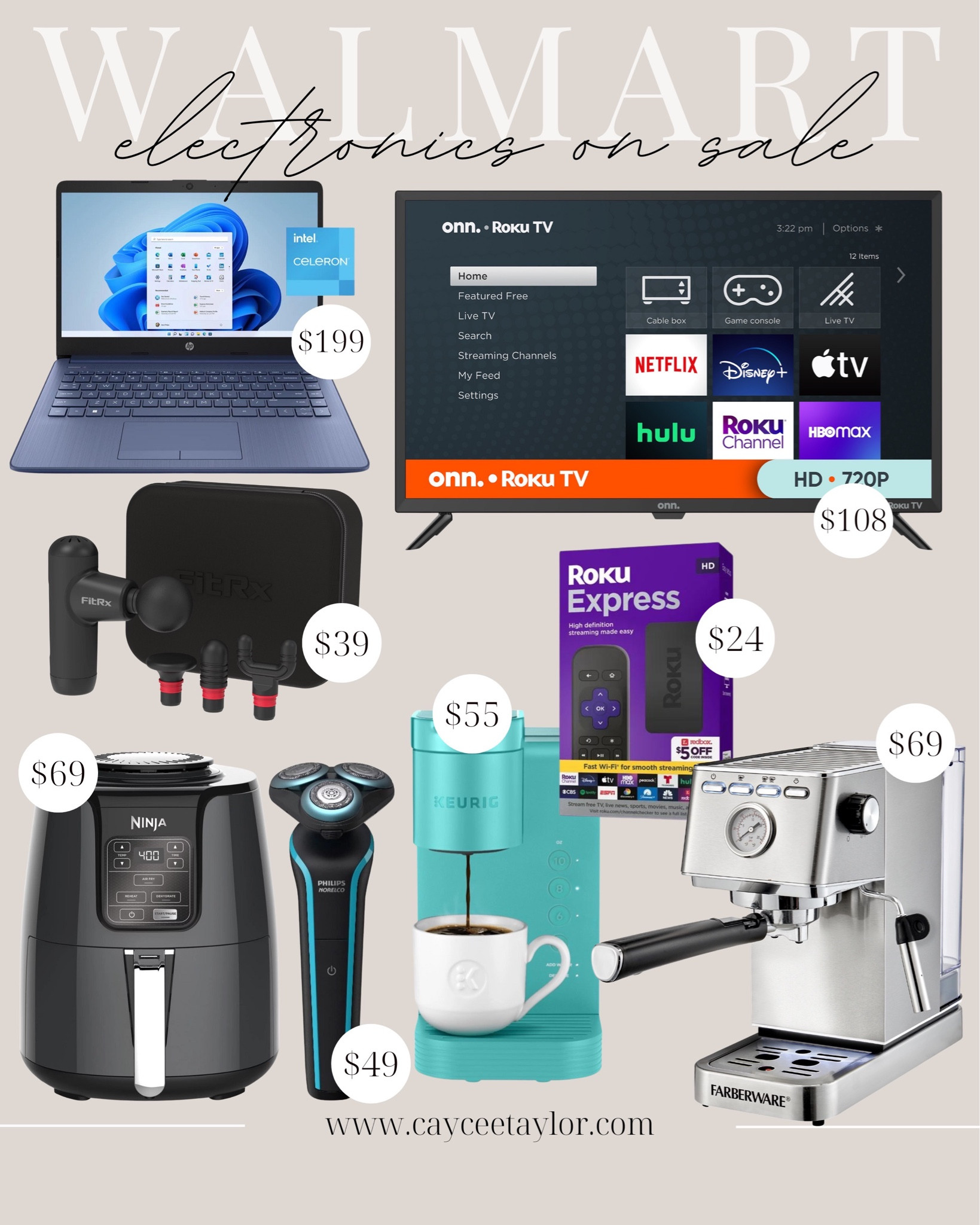 Walmart Electronics On Sale - Affordable Gifts - Coffee Maker - Tv - Television- Roku - Laptop - Airfryer 

#LTKHoliday #LTKsalealert #LTKGiftGuide