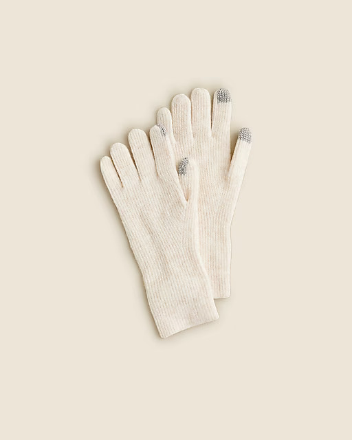 Ribbed tech-touch gloves in Supersoft yarn | J. Crew US