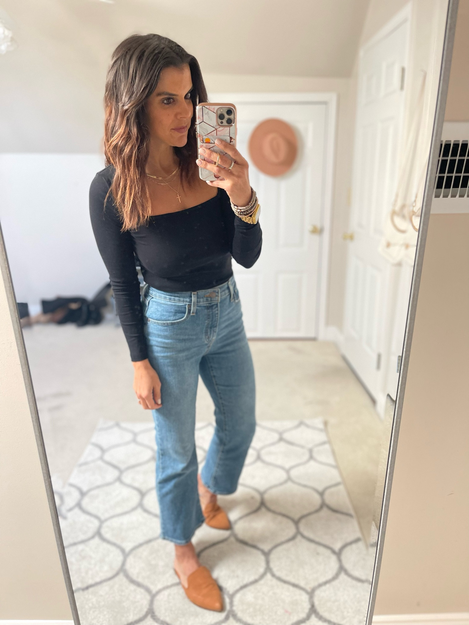 $7 Shein top! Size small
Levi’s- sized up one size to a 27
Amazon mules Tts 

#LTKSeasonal #LTKstyletip #LTKunder50