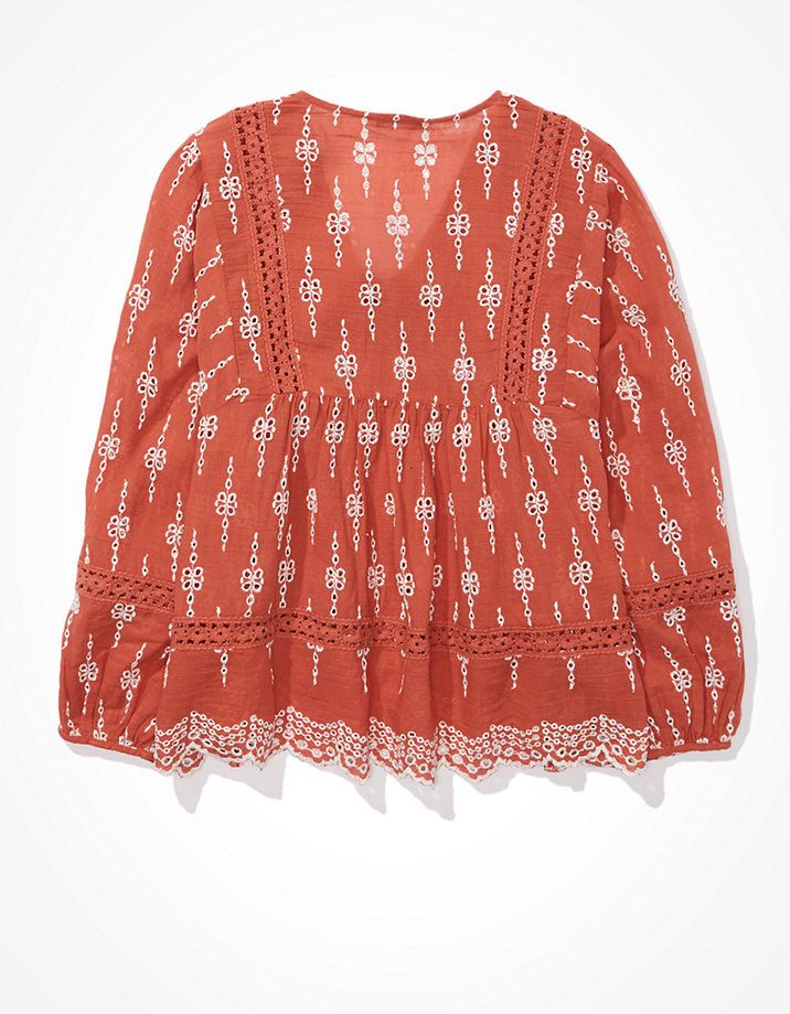 AE Embroidered Blouse | American Eagle Outfitters (US & CA)