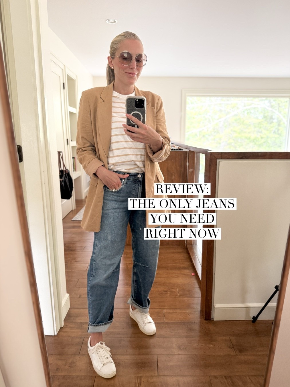 These are truly the best jeans right now. So comfy! Flattering! Classic but modern! True to size but slightly oversized… I’m wearing a size 26.

#LTKjeans