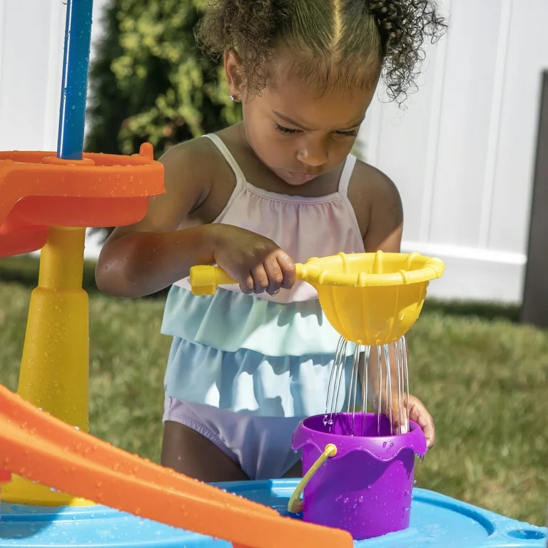Step2 Waterpark Wonders Two-Tier Water Table for Toddler with Umbrella | Walmart (US)