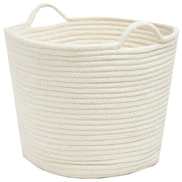 Buy Great Little Trading Company Woven Rope Storage Basket-Ivory | Decorative storage boxes | Arg... | argos.co.uk