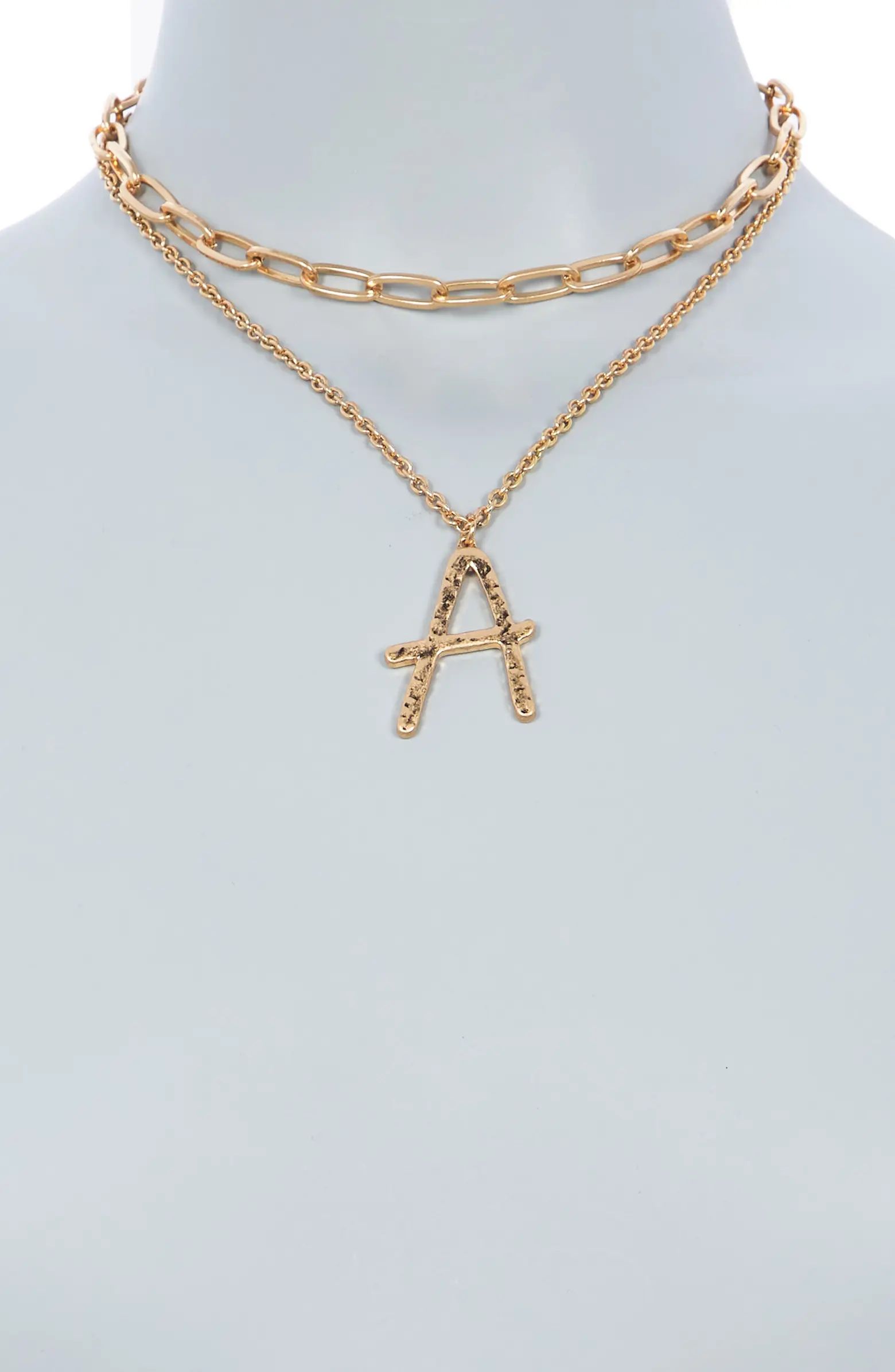 Paper Clip Chain Initial Necklace | Nordstrom Rack