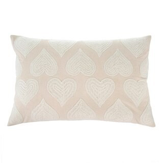White Heartbeat Pillow | 16 x 24 | The Cross Decor & Design