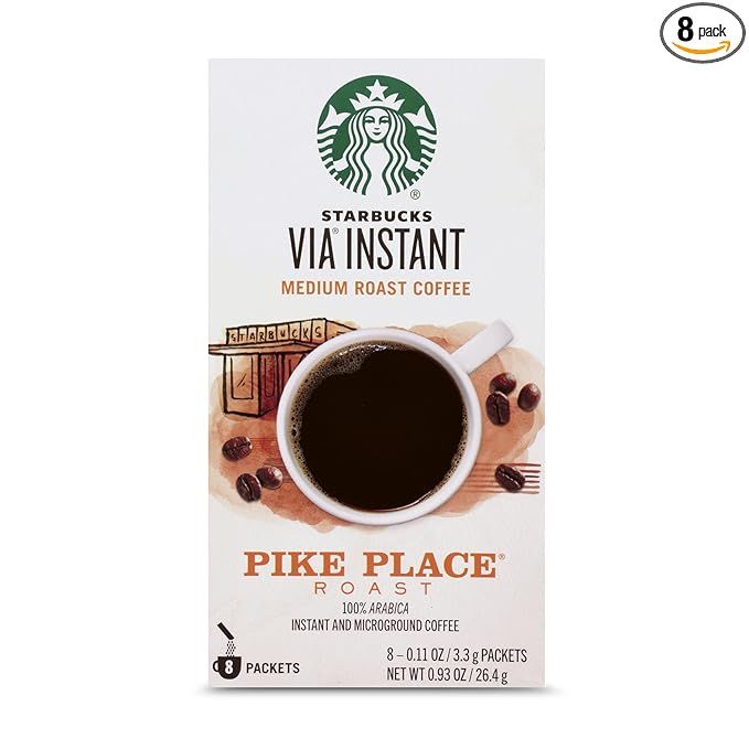 Starbucks VIA Instant Pike Place Roast Medium Roast Coffee, 8 Count (Pack of 1) | Amazon (US)