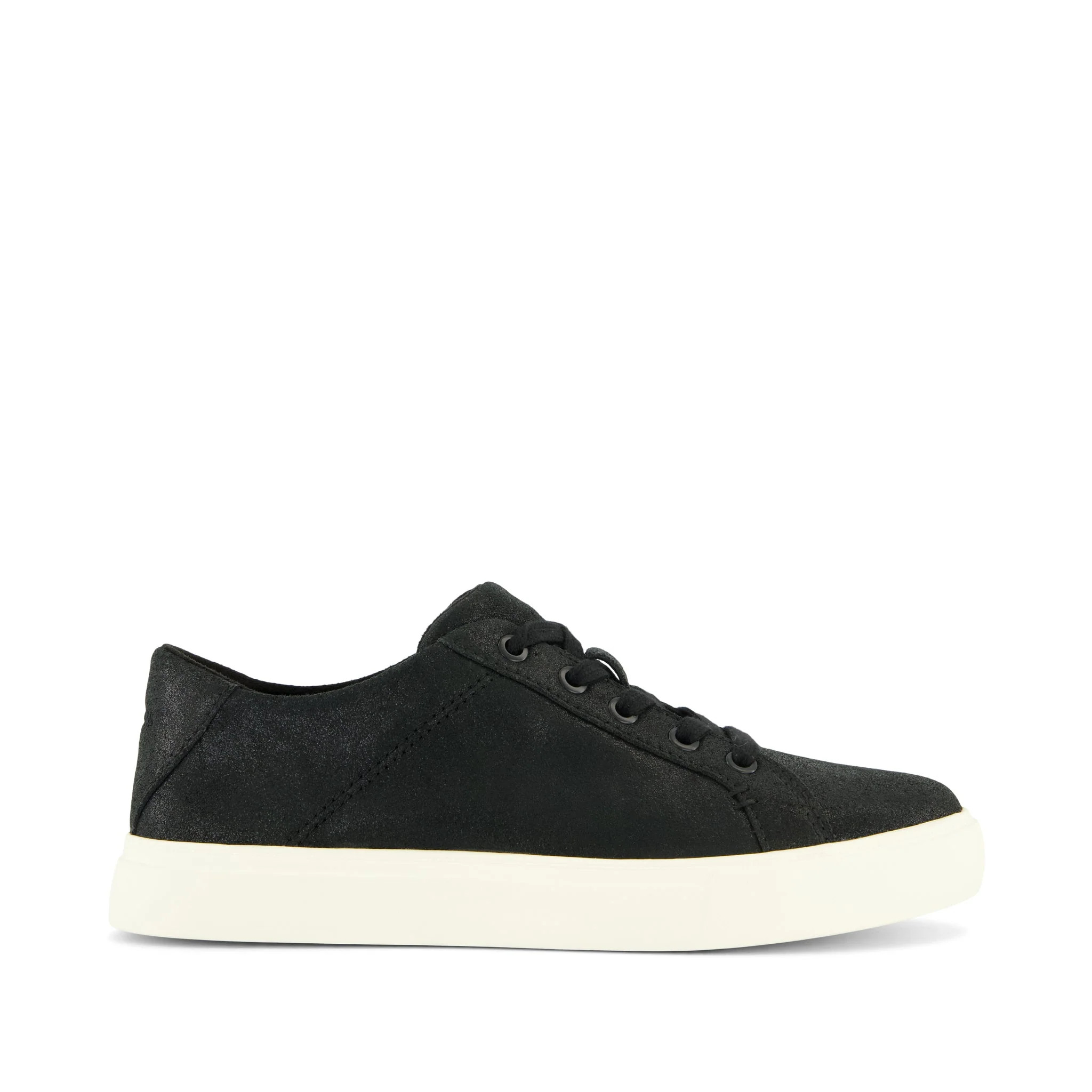 Womens Kameron Lace-Up Sneaker Black Metallic Suede | Toms EMEA
