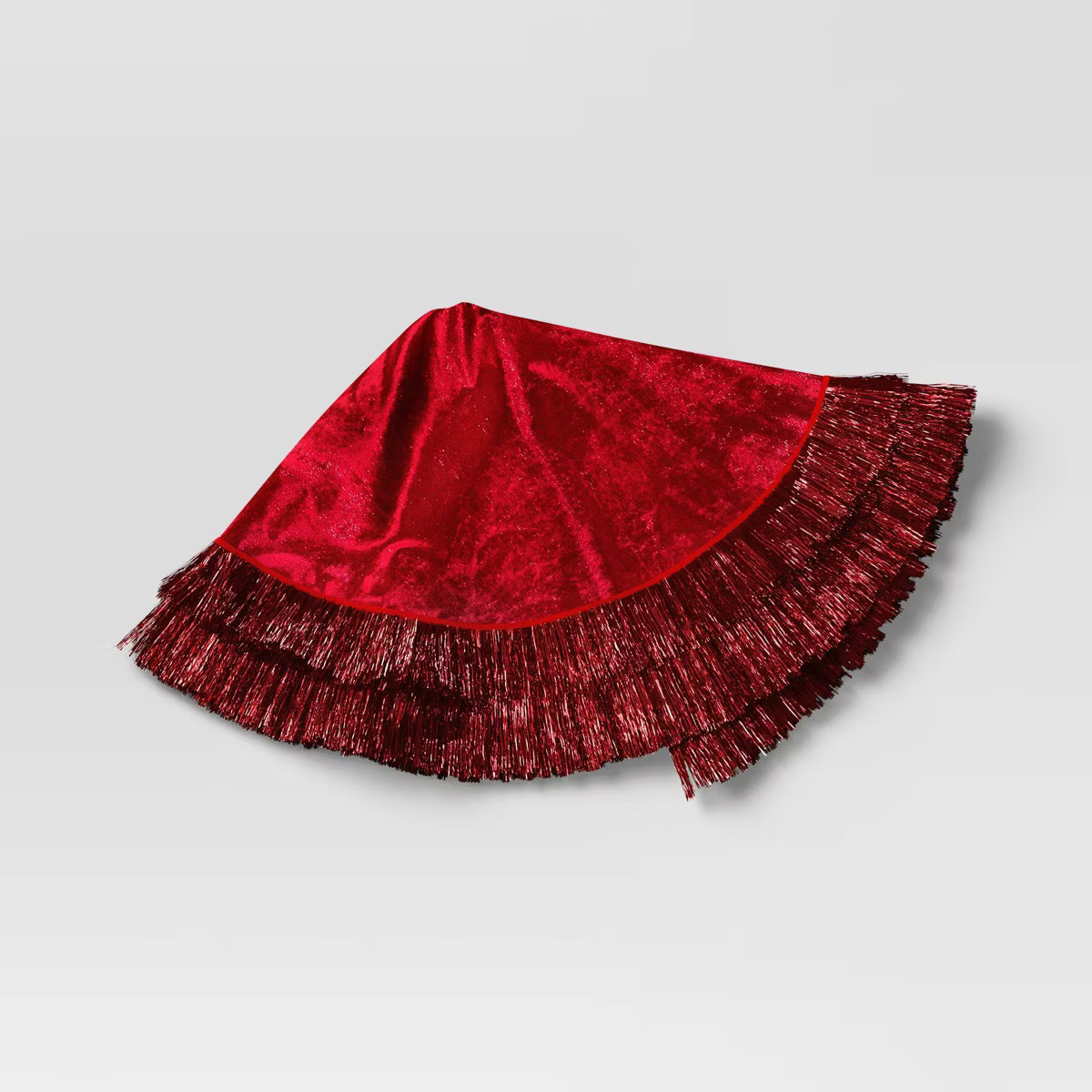 48" Christmas Tonal Tinsel Tree Skirt Red - Wondershop™ | Target