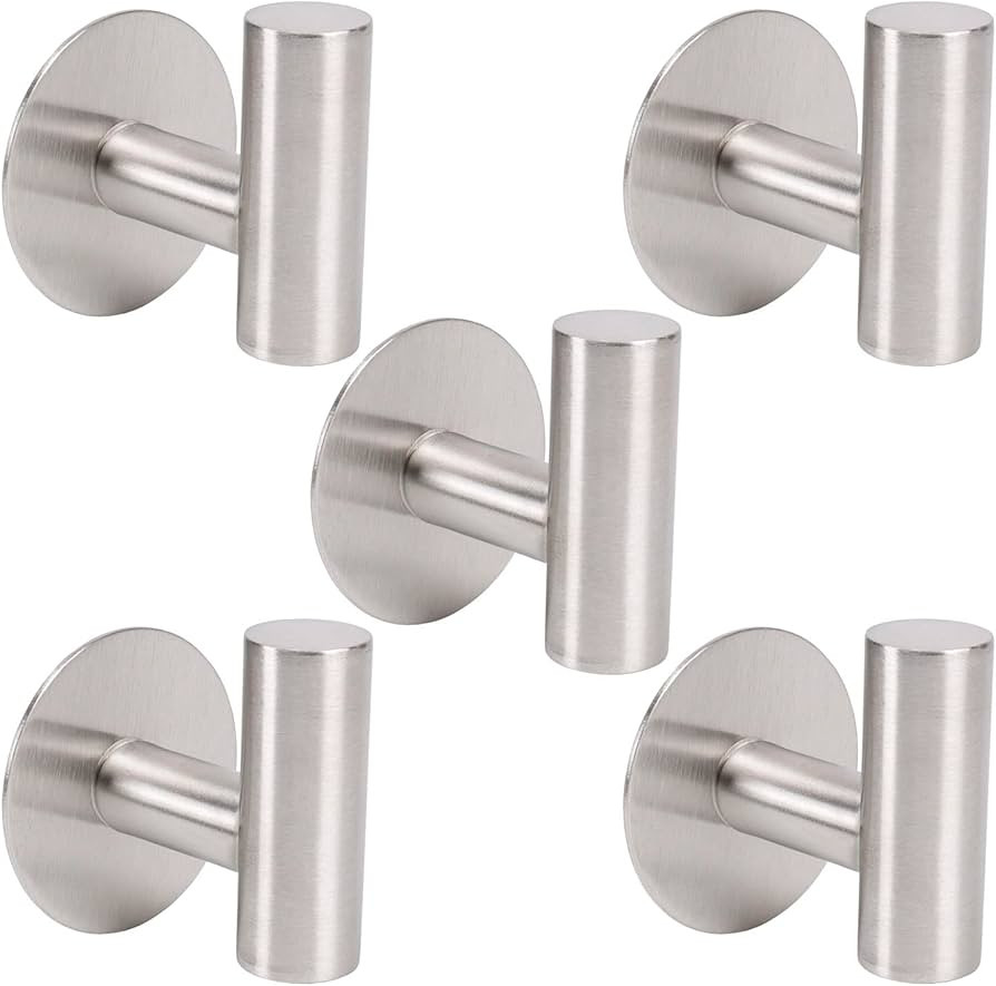 TocTen Bath Towel Hook, Strong Self Adhesive Robe Hook, SUS 304 Stainless Steel Stick on Wall Coa... | Amazon (US)