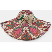Zara - Paisley Print Wide Brim Hat - Ecru - S - Woman | Zara US