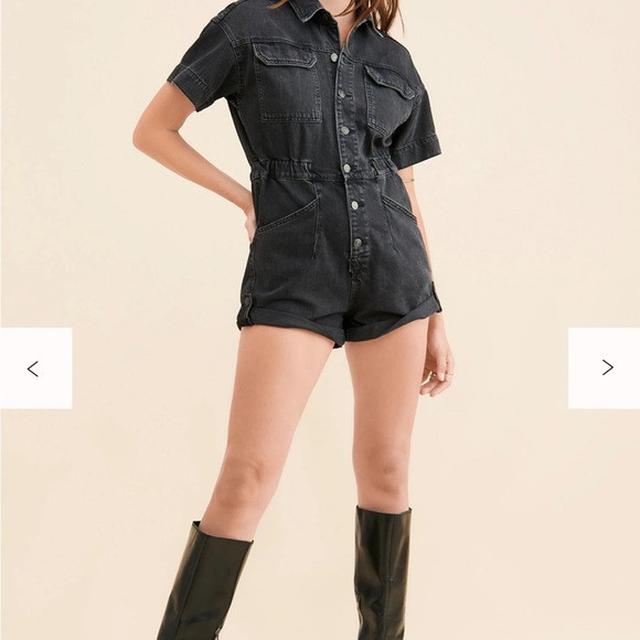 FREE PEOPLE NWOT Marci Cuffed Shortalls | Poshmark