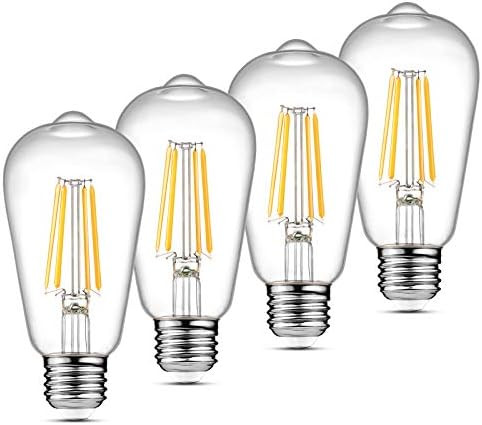 Ascher Vintage LED Edison Bulbs, 6W, Equivalent 60W, Non-Dimmable, High Brightness Warm White 270... | Amazon (US)