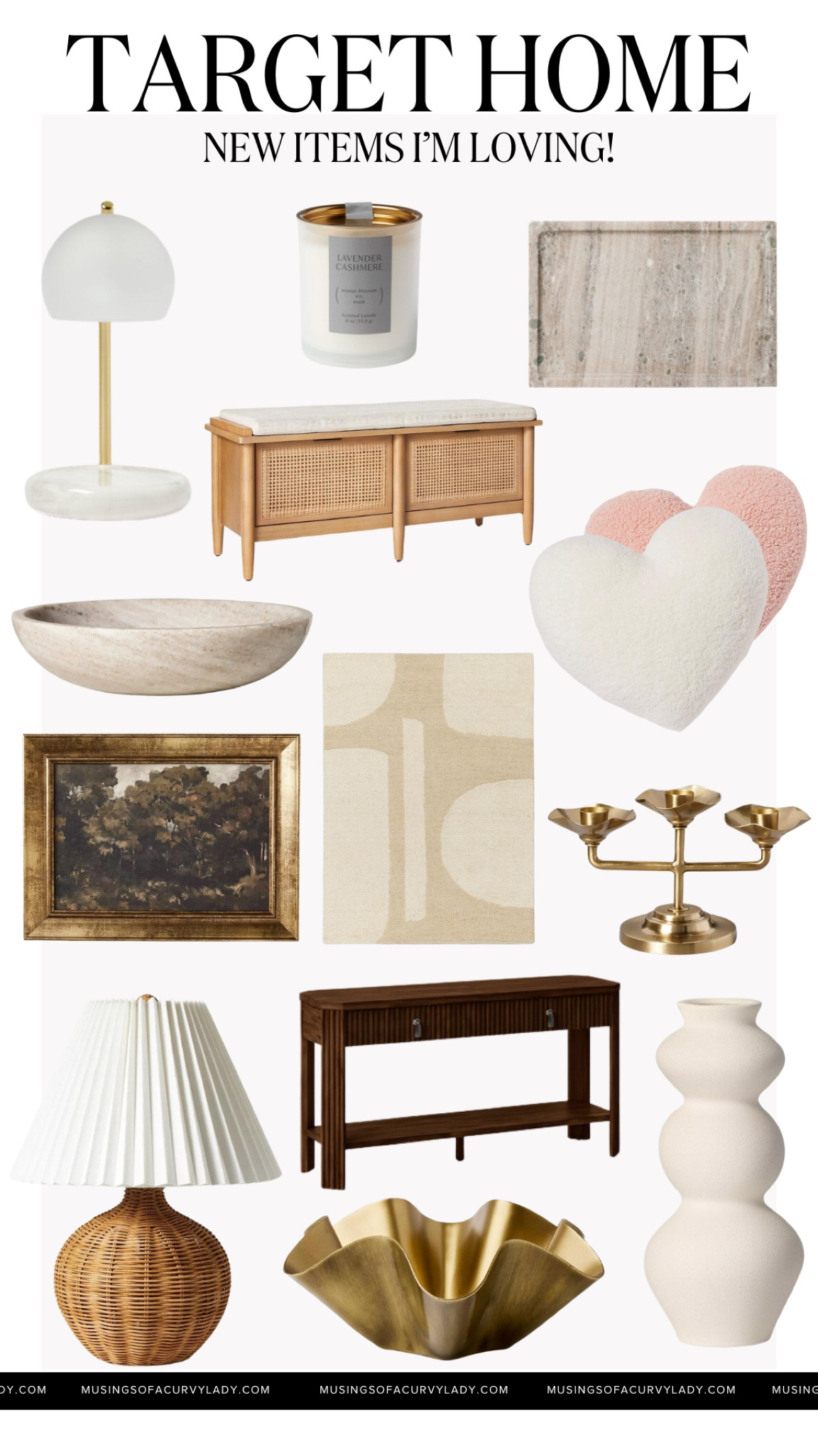 I’m loving these new Target Home finds!✨

Home Decor, Minimalist, Gold Decor, Neutral Aesthetic, Heart Pillows, Candle Holder, Gold Picture Frame, TV Frame, Lamp, Bowl, Wicker Decor, Home Scents

#LTKhome #LTKsalealert #LTKstyletip