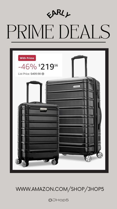 Amazon Prime day early deals! Prime day deals, Samsonite luggage, Amazon Prime Day early deals

#LTKTravel #LTKItBag #LTKSaleAlert