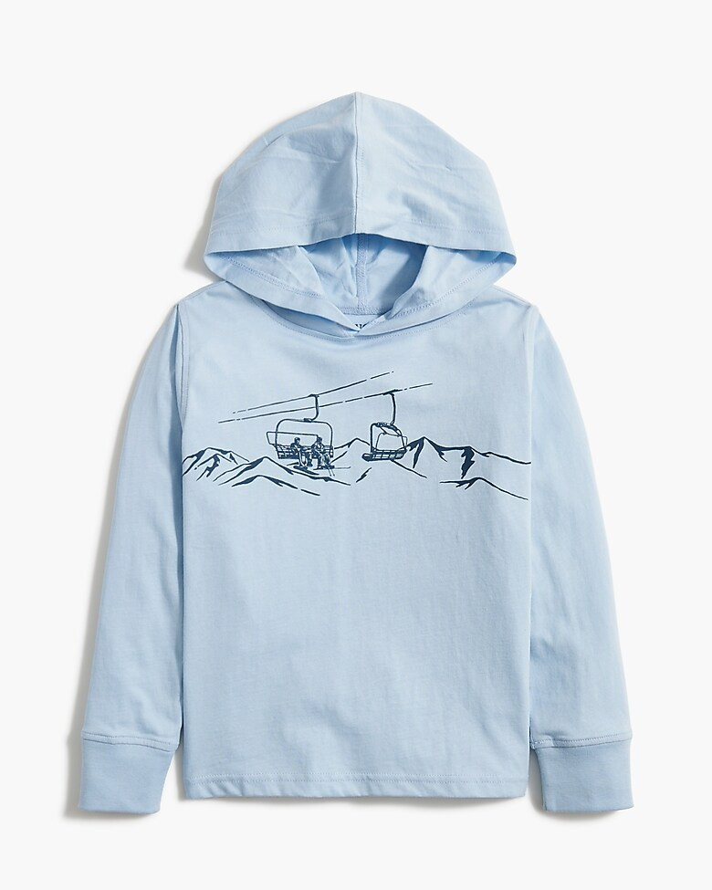 Boys' ski lift graphic jersey hooded tee | J.Crew Factory