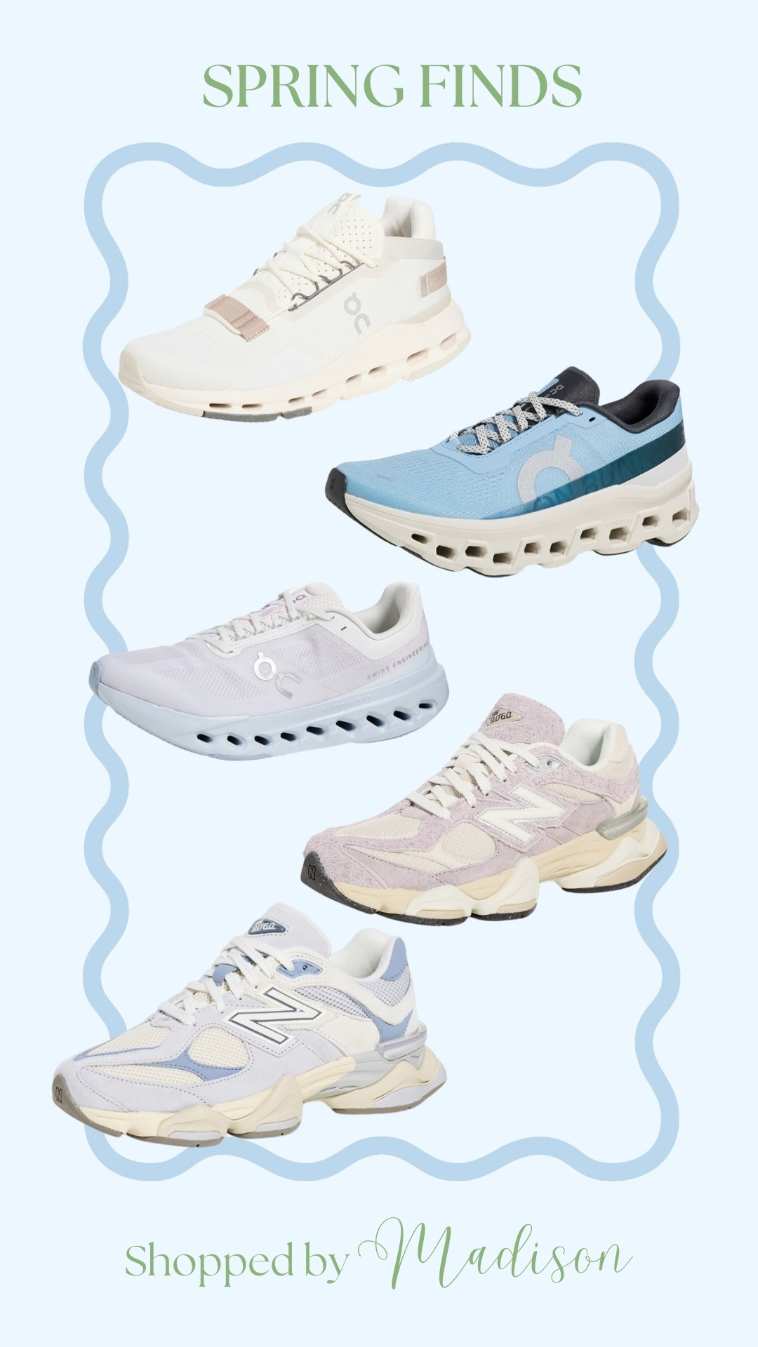 Spring shoes, spring sneakers, hoka tennis shoes, on cloud, new balance shoes, active wear

#LTKSeasonal #LTKfitnessgoals #LTKActive