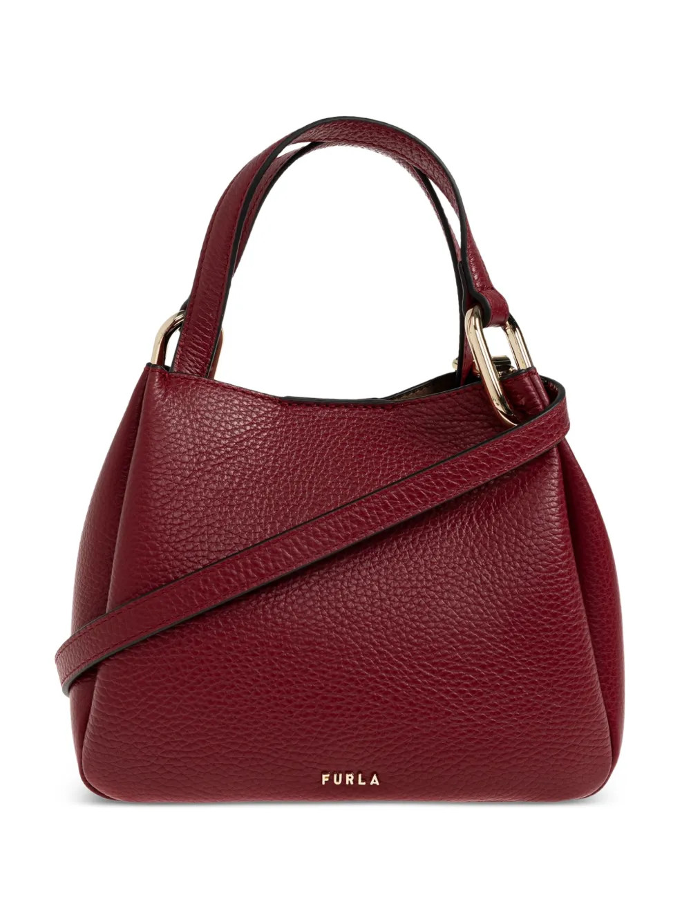 Furla grained leather tote bag - Red | Farfetch Global