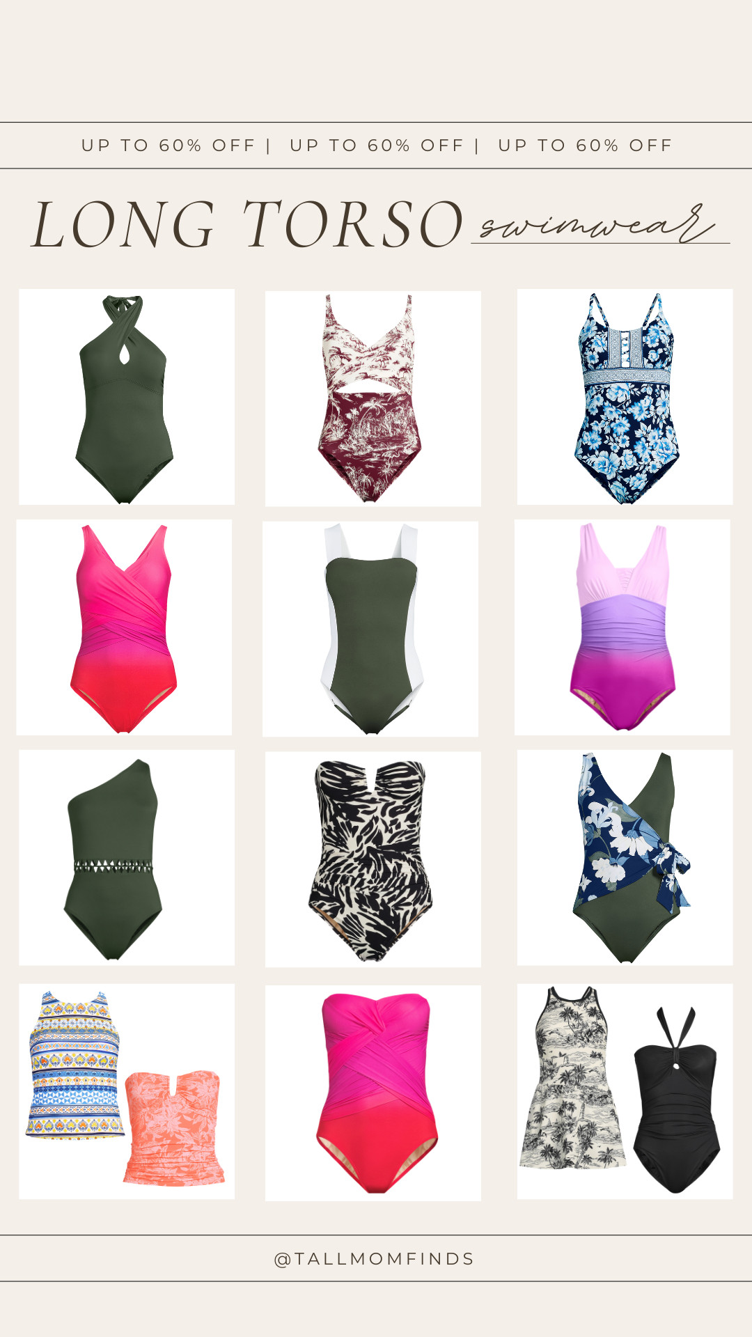 Up to 60% off long torso swim!

sale alert, swim, long torso swim, tall swim 

 

#LTKSaleAlert #LTKFindsUnder100 #LTKSwim