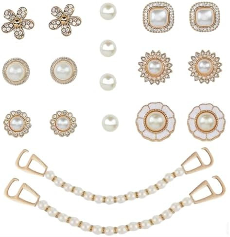 Shoe Charms Decoration Pearl Bling Chain Compatible with Croc Clog Sandals Flower Shoes for Girls... | Amazon (US)