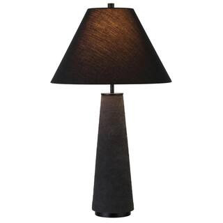 Ingalls 28 in. Matte Black Table Lamp | The Home Depot