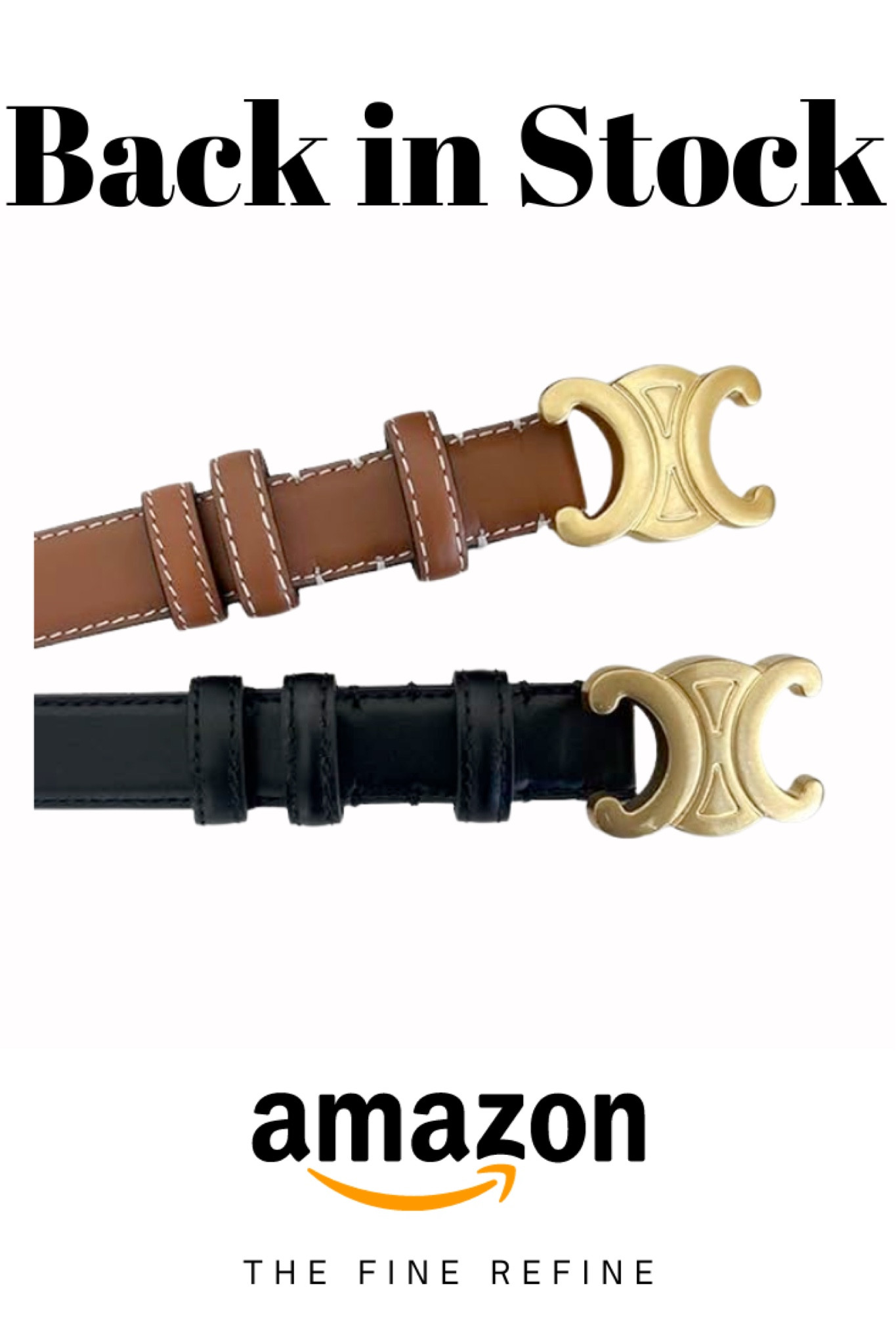 "Get the luxe look for less with our stunning designer dupe Celine belt! Perfect as a gift, grab it this Cyber Monday before it's gone. Limited stock, act fast! #DesignerDupe #CelineBelt #CyberMondayGift #GetTheLookForLess #LimitedStock"

#LTKHoliday #LTKCyberWeek #LTKGiftGuide