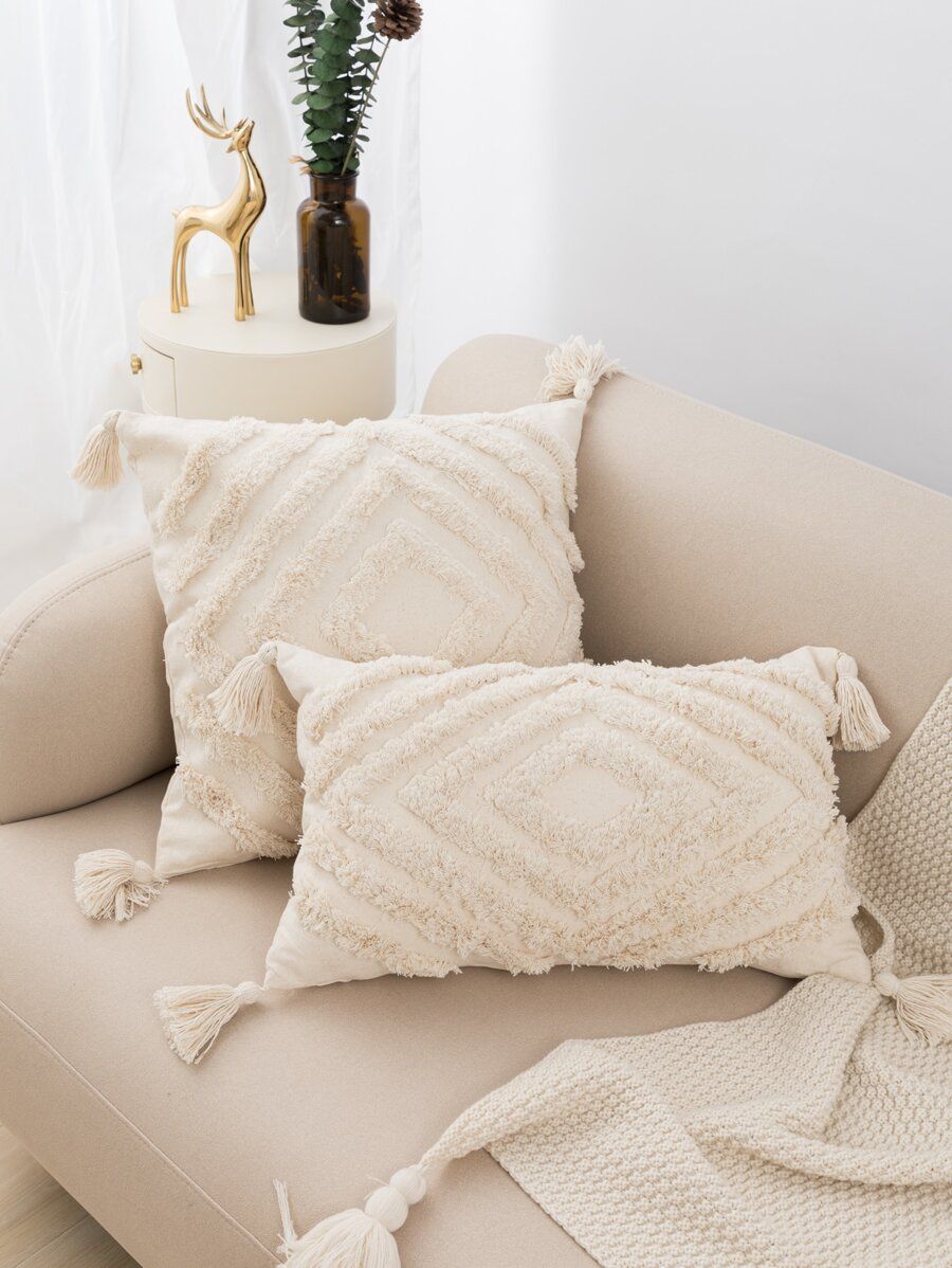 1pc Tassel Decor Cushion Cover Without Filler | SHEIN