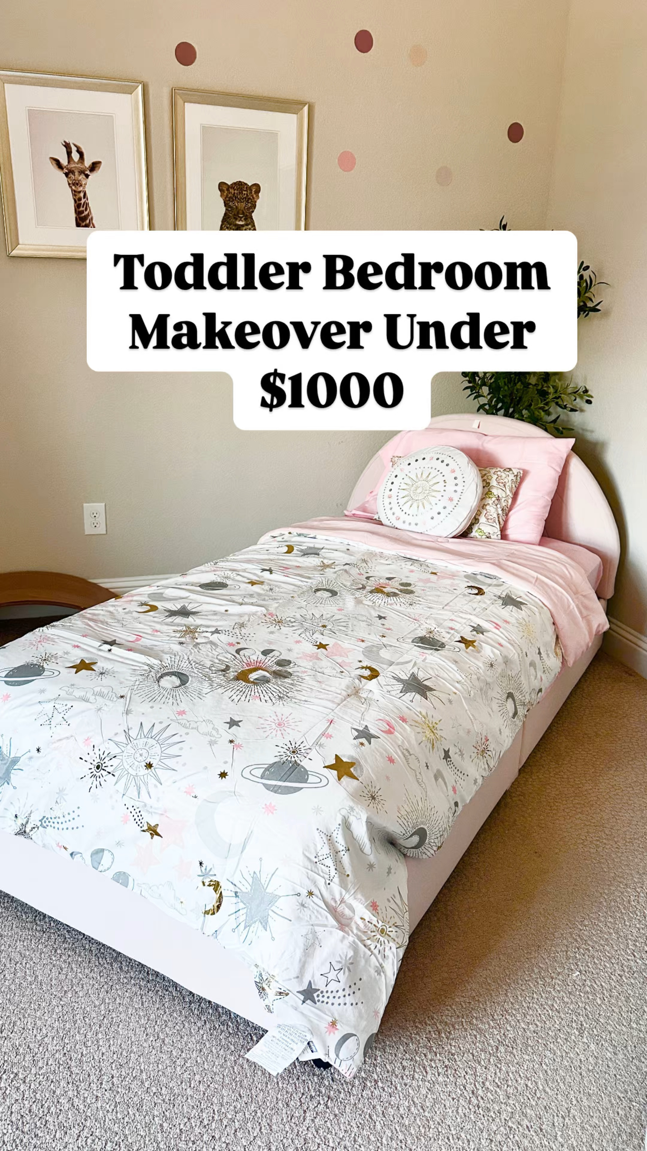 Can’t believe I finally got a chance to make over my daughter’s room for under $1,000! 

The star of the show was the bed and we just used a lot of what we already had. I love how it turned out!  