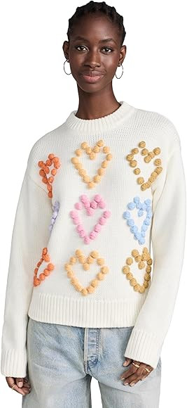 English Factory Women's Heart Pom Sweater | Amazon (US)